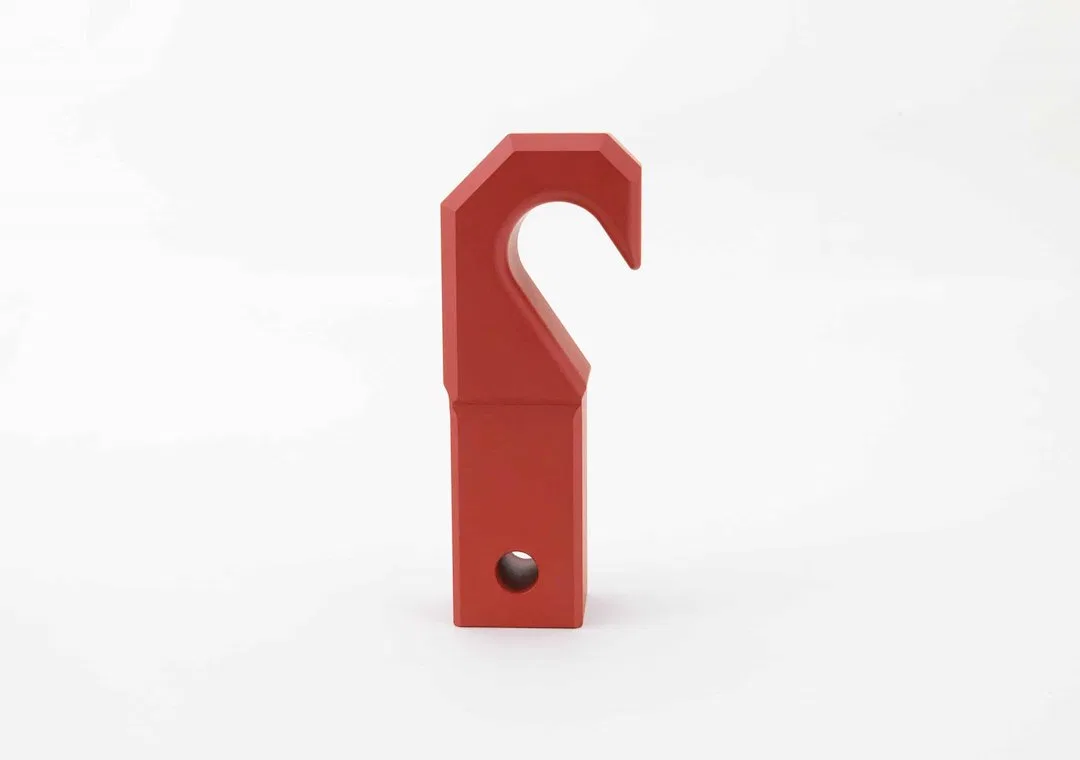 WS-HK-CER-RED – WEIGH SAFE Tow Hook, Functional/ 25000 Pound Capacity Universal Cerakote Red Aluminum Single